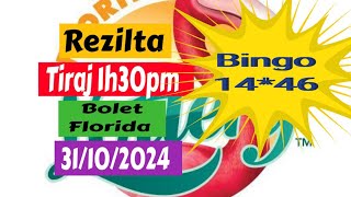 Rezilta tiraj 1h30pm Bolet Florida 31 Oktob 2024 la  Bingo MaryajLoto4 🔥 🔥 🔥 🔥 🔥 [upl. by Aurelie734]