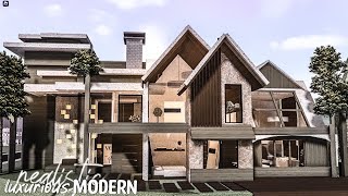 Bloxburg REALISTIC Mansion Modern Luxurious House House Build [upl. by Vanderhoek417]