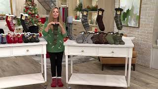 MUK LUKS Mens Set of 4 Shea Butter Tall Cabin Socks on QVC [upl. by Mcgurn]