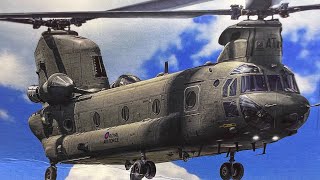 Boeing Chinook HC2 148 scale Italeri plastic model [upl. by Serg640]