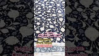 Silk on Silk Carpet from Iran Coimbatore Showroom coimbatorecarpetshop rugs mat carpet interior [upl. by Porte]