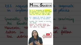 MORAL SUASION II Class 12 Macroeconomics II Ch Banking II Anshita Jindal shorts [upl. by Llennahs]