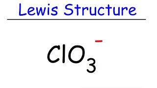 ClO3 Lewis Structure  Chlorate Ion [upl. by Roede36]