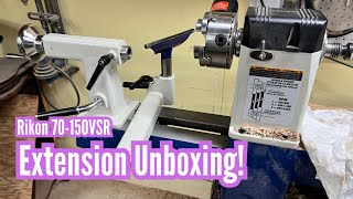 Get A First Look At The Rikon 70150vsr Lathe Extension In This Unboxing Video [upl. by Colman718]