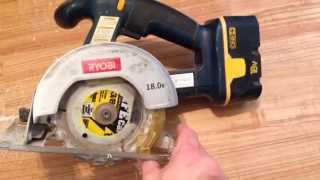 Ryobi 18V Cordless Circular Saw Customer Review Video [upl. by Madancy]