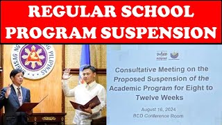 REGULAR SCHOOL PROGRAM SUSPENSION DEPED LATEST ISSUES wildtvoregdeped depedlatestupdate news [upl. by Atnahsal]