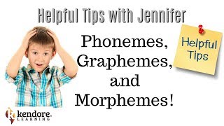 Phonemes Graphemes and Morphemes [upl. by Lorrimer]