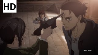 Eren being Smart and Savage Asks Pieck to pull the Trigger English Dub HD [upl. by Yarazed]