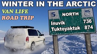 Van Life Winter Trip to the Arctic Ocean  Dempster Highway [upl. by Enelloc]