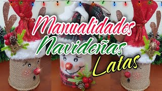 2 Hermosas Ideas Navideñas para REGALAR con Latas Recicladas Reutiliza y Decora ♻️ Diy Navidad 2023 [upl. by Hollander]