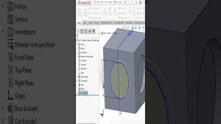 Solidworks Tutorials of Extrude Boss base and Cut [upl. by Lambard207]