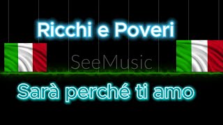 Ricchi e Poveri  Sarà perché ti amo  Piano cover [upl. by Kimura]