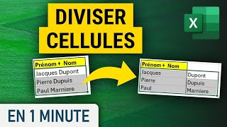 Comment diviser des cellules dans Excel [upl. by Gord]