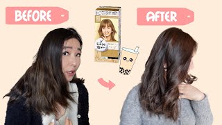 DYING MY HAIR  Liese milk tea brown hair color DIY review and tutorial 2023 emilyywang [upl. by Chuch]