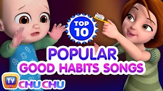 Yes Yes Go to School Song amp More  Top 10 Good Habits Songs for Kids  ChuChu TV Nursery Rhymes [upl. by Goldsmith999]