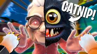 Having a TERRIFYING DREAM after taking CATNIP I am Cat VR Update [upl. by Llewol]