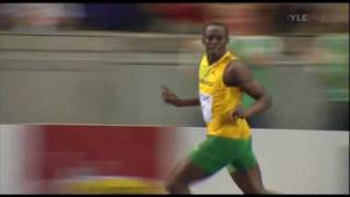 Usain Bolt 100m 958 ME YLE TV2 [upl. by Jaeger970]