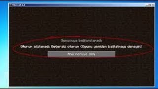 MİNECRAFT SERVER 18 OTURUM AÇILMADI HATASI \u00100000 [upl. by Annayad962]