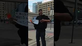 Can u help a brotha out Needs money w33d n Newports🤣Gratiot Ave Detroit [upl. by Norrab]