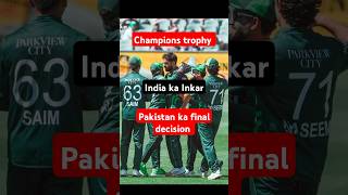 Pakistan banned India from participating in the Champions Trophy 2025 short shortvideo [upl. by Llerud]