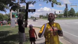 STREET PREACHING JEHOVAH WITNESS CONVENTION INFINITY ENERGY ARENA DULUTH GA 8132016 PT 1 [upl. by Assilram]