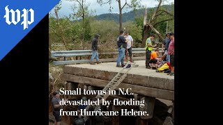 Small towns in NC devastated by Hurricane Helene flooding [upl. by Ylicis928]