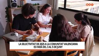 La selectivitat de 2025 a la Comunitat Valenciana es farà del 3 al 5 de juny [upl. by Tessler]