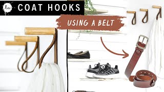 DIY Coat Rack  Wooden hook  Entryway ideas Organization [upl. by Gardener]