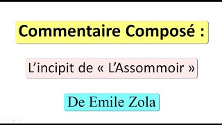 Commentaire composé  lincipit de quotLAssommoirquot de Émile Zola [upl. by Adnuahsal]