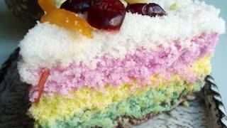 Rainbow rice cake quotmujigaeddeokquot무지개떡 [upl. by Joela]