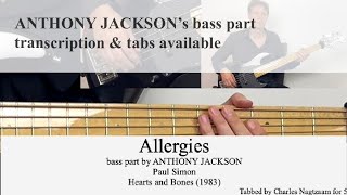 ALLERGIES  Paul Simon  Stenback Bass  Anthony Jackson transcription  sheet music tabs available [upl. by Marguerite271]