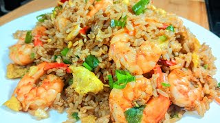 SHRIMP FRIED RICE QUICK AND EASY SHRIMP FRIED RICE RECIPE [upl. by Ahsikahs]