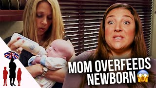 Mom overfeeds newborn 🫣  Supernanny USA [upl. by Telfore160]