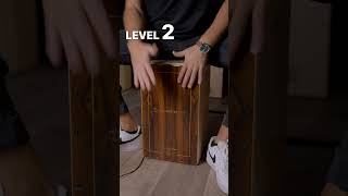 4 LEVELS OF CAJON AFROBEATS shorts cajonlesson [upl. by Yate]