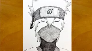 How to Draw Young Kakashi from Naruto  Simple Anime Sketch Tutorial [upl. by Aiahc]