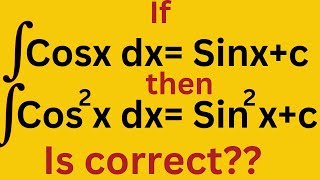 Integral cosx  sinx  C What do you mean integral cos2x  sin2x  C viralvideo [upl. by Ehudd]