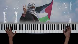 🇵🇸 Palestinian National Anthem Piano Cover  Fida’i  Lyrics [upl. by Sivel292]