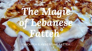 Lebanese Chickpea amp Aubergine Fatteh  vegetarian dish to jazz up any leftovers [upl. by Dorice]