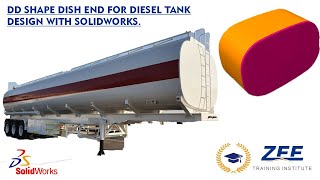 DD Shape Dish EndDish End Design for Diesel\Water Tank with Solid works Tutorial [upl. by Carothers]