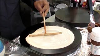 Paris amp London Street Food Making French Crepes [upl. by Gainor]