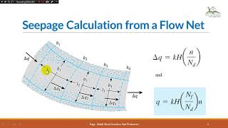 Seepage calculation from flow net [upl. by Ashmead]