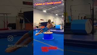 7 circles on the 1 handle pommel gymnast pommelhorse gymnasters fypシ゚viral [upl. by Eigger]