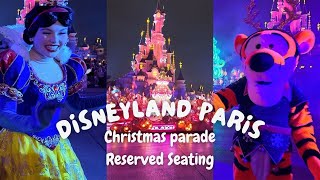 Disneyland Paris Christmas Full Parade 2024  Is Reserved Seating Worth it [upl. by Crocker392]