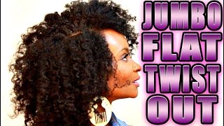 EASY JUMBO FLAT TWIST OUT NaturalHairObsession [upl. by Atiz]