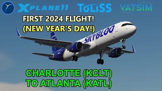 First 2024 Stream New Year  KCLTKATL  ToLiSs A321  Airbus SOP  XP11  ENPH [upl. by Newell]