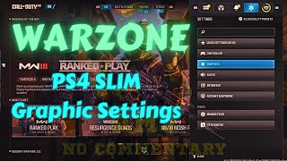 WARZONE Graphic Settings PS4 Slim No Commentary [upl. by Omoj]