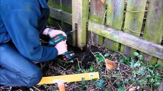 Fence post repair  how to fix broken leaning fence posts  quick and easy with Post Buddy [upl. by Silloc318]