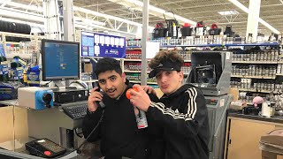 AIRHORN VS WALMART INTERCOM PRANK KICKED OUT [upl. by Lady132]