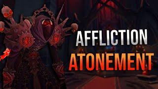 Shadowlands  Affliction Warlock Mythic  Halls of Atonement w Logs Testing against Mage amp Hunter [upl. by Rayshell]