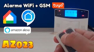 Alarma WiFi  GSM TuyaSmart compatible con Google Home Amazon Alexa y la APP Smart Life 📢 [upl. by Dupre409]